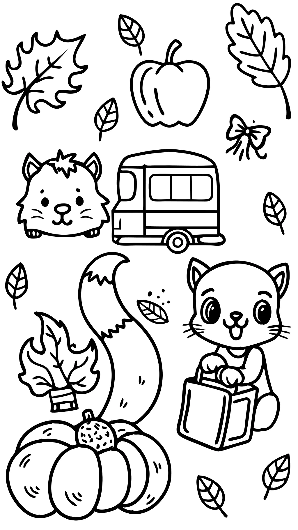 coloriages mignons de septembre